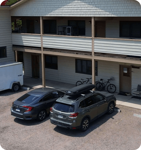 Car parking of Main Street Employee Housing in Carbondale, Colorado